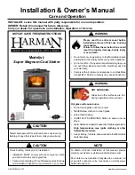 Harman Super Magnum Coal Stoker Installation & Owner'S Manual предпросмотр