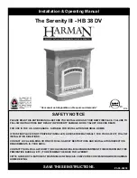 Preview for 1 page of Harman The Serenity III HB 38 DV Installation & Operating Manual