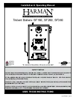 Preview for 1 page of Harman Trident SF160 Installation & Operating Manual