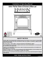 Harman XXV Pellet Stove Installation & Operating Manual preview