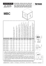 Предварительный просмотр 1 страницы Harmann MBC 225/1700S Assembly Instruction Manual