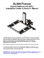 Harmar Mobility AL600 Pioneer Installation Manual & Owner'S Manual preview