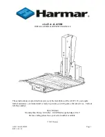 Preview for 1 page of Harmar Mobility AL625HD Installation & Owner'S Manual