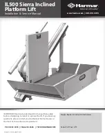 Harmar Mobility IL500 Sierra Inclined Platform Lift Installation & Service Manual preview