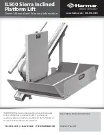 Harmar Mobility IL500 Sierra Inclined Platform Lift Owner'S Manual And Warranty Information preview