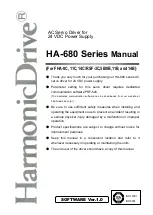 Harmonic Drive HA-680 Series Manual preview