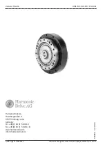 Preview for 20 page of Harmonic Drive HFUS-2SH Assembly And Service Manual