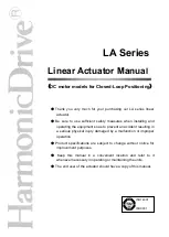 Harmonic Drive LA Series Manual preview