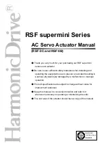 Preview for 2 page of Harmonic Drive RSF supermini Series Manual