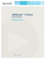 Предварительный просмотр 1 страницы Harmonic SUPRALink 7110-E Series Installation Manual