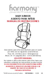 Preview for 29 page of Harmony Baby Armor Belt-Positioning booster car seat Instruction Manual