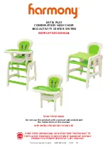 Предварительный просмотр 1 страницы Harmony Eat & Play Combination High Chair and Activity Center System Instruction Manual