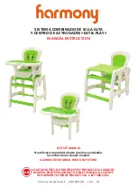 Предварительный просмотр 9 страницы Harmony Eat & Play Combination High Chair and Activity Center System Instruction Manual