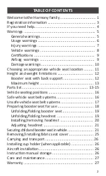 Предварительный просмотр 3 страницы Harmony Folding Travel Booster Car Seat Instruction Manual