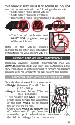 Предварительный просмотр 13 страницы Harmony Folding Travel Booster Car Seat Instruction Manual