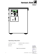 Harnisch+Rieth D-LE 255 D Operating Instructions Manual preview