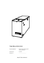 Предварительный просмотр 1 страницы Harnisch+Rieth G-F 316 E Operating Instructions Manual