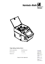 Preview for 1 page of Harnisch+Rieth P-G 400/4 Operating Instructions Manual