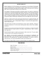 Preview for 4 page of Harper 301012 Operator'S Manual