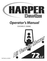 Preview for 1 page of Harper ATM 72 LC Operator'S Manual