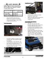 Preview for 23 page of Harper HAWK HK 4200 Operator'S Manual