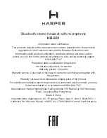 Предварительный просмотр 7 страницы Harper HB-551 User Manual