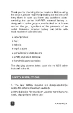 Preview for 2 page of Harper PB-10005 Instruction Manual