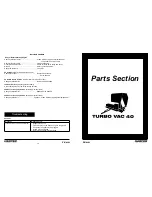 Preview for 10 page of Harper Turbo Vac 40RH Operator'S & Parts Manual