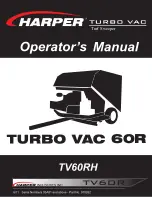 Preview for 1 page of Harper TURBO VAC 60R Operator'S Manual