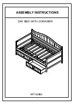 Preview for 1 page of Harper&Bright Designs DAY BED WITH 2 DRAWER WF192860 Assembly Instructions Manual