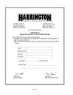 Preview for 8 page of Harrington UBC010 Owner'S Manual