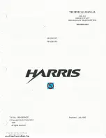 Harris BC-1G Technical Manual preview