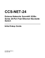 Preview for 1 page of Harris CCS-NET-24 Initial Setup Manual