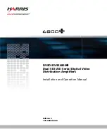 Preview for 1 page of Harris DVSD6800+ Installation And Operation Manual