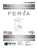 Harris FERVA SATURN Installation And Operating Instructions Manual preview