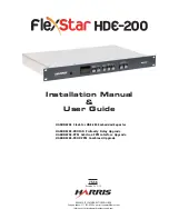 Harris FlexStar HDE-200 Installation Manual & Users Manual preview