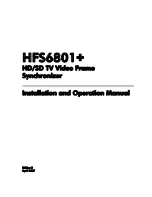 Preview for 3 page of Harris HFS6801+ Installation And Operation Manual