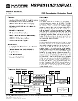 Preview for 1 page of Harris HSP50210EVAL User Manual