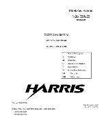 Harris HT 30CD Technical Manual preview