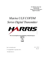 Harris Maxiva ULX COFDM Series Technical Manual preview