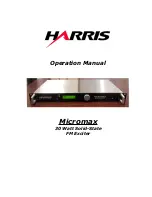 Harris Micromax Operation Manual preview