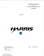 Harris MW-SB Technical Manual preview