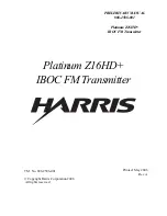 Harris Platinum Z16HD+ Preliminary Manual preview