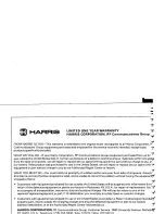 Preview for 2 page of Harris RF-3200 User Manual