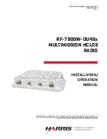 Harris RF-7800W-OU49 series Installation & Operation Manual preview