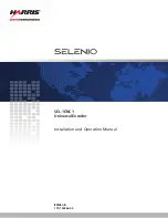 Harris Selenio SEL-1ENC1 Installation And Operation Manual preview