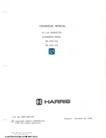 Harris SX-1 Technical Manual preview