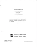 Preview for 2 page of Harris TE-3 Technical Manual