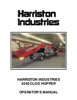 Предварительный просмотр 1 страницы HARRISTON INDUSTRIES 4240 CLOD HOPPER Operator'S Manual