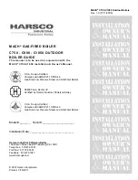 Предварительный просмотр 1 страницы Harsco Industrial C1050 Installation & Owner'S Manual